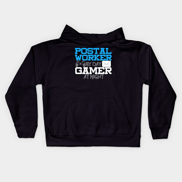 Postal Worker Mailman Mail Carrier Gamer Kids Hoodie by DesignatedDesigner